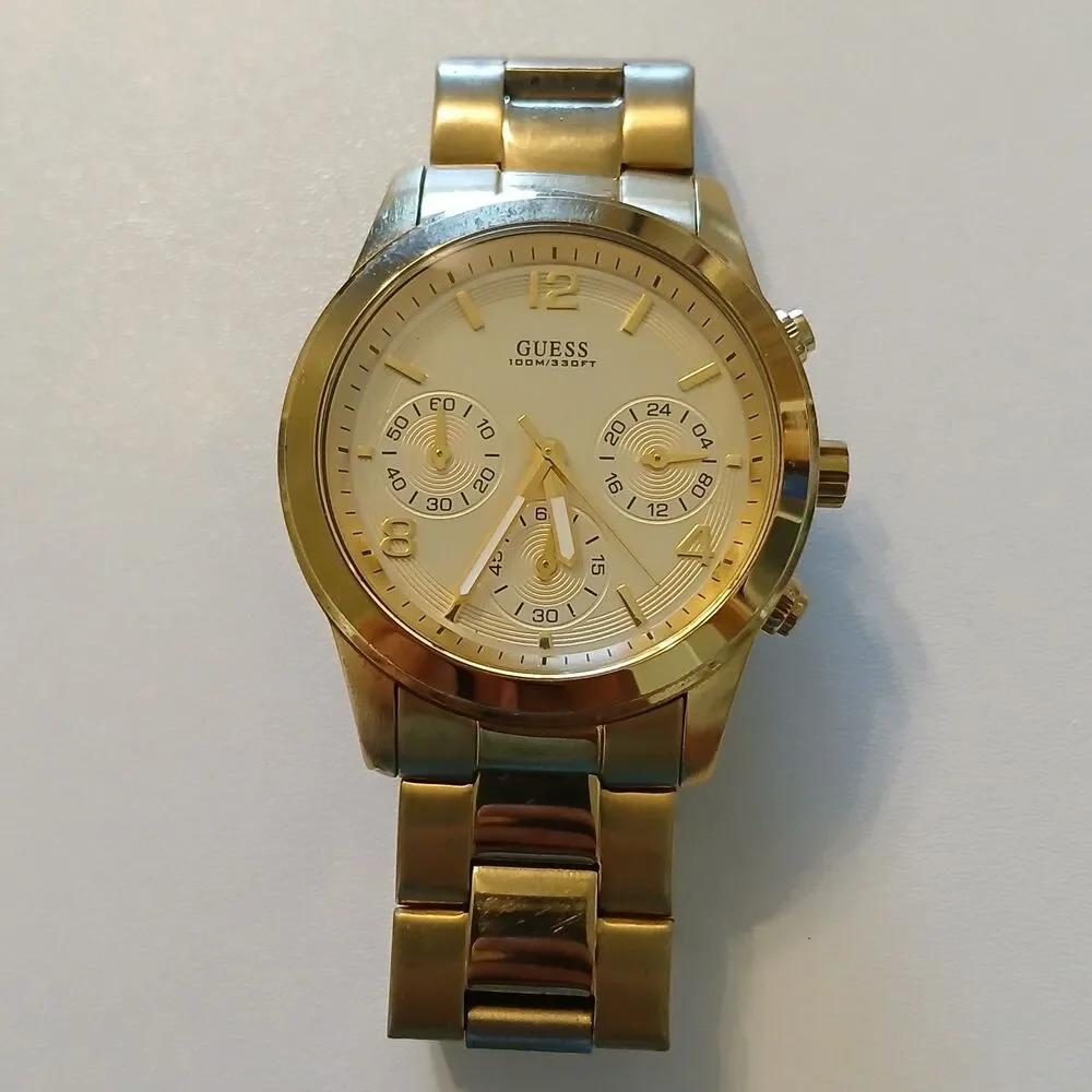 ​Guess U13578L1 Gold Tone 38mm Women's Multifunction Watch - Small 5.5